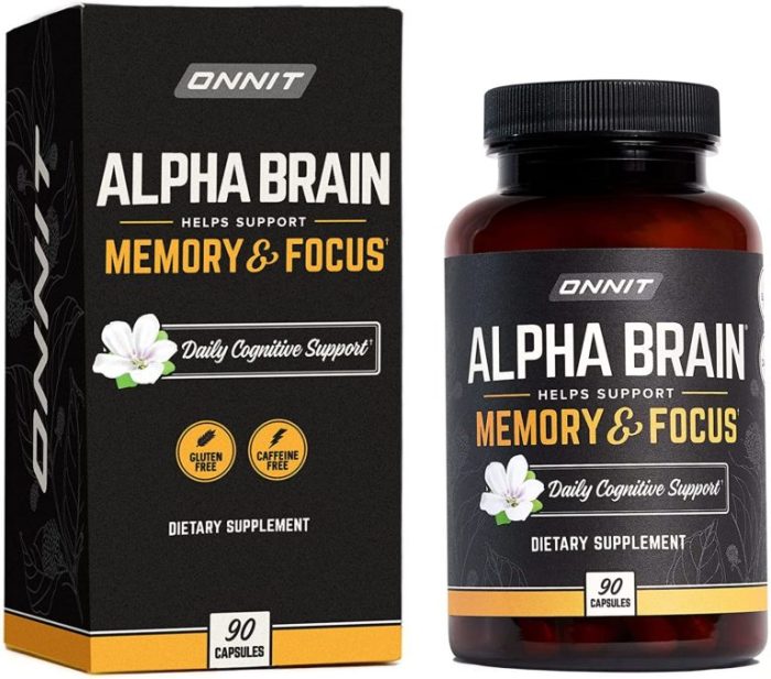 Alpha brain nutrition facts