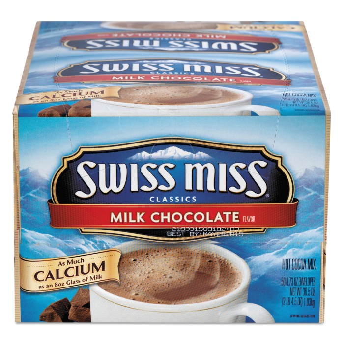 Nutrition facts for swiss miss hot chocolate