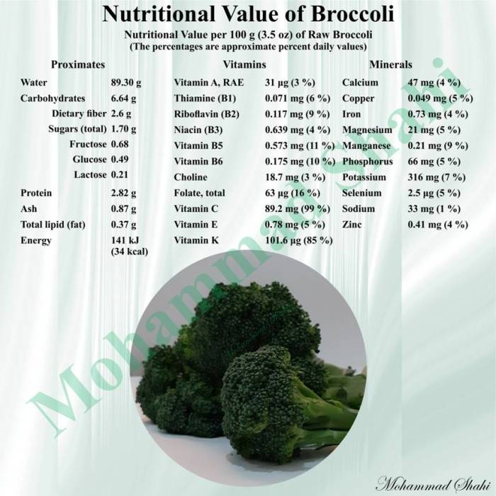 Broccoli sprouts nutrition facts